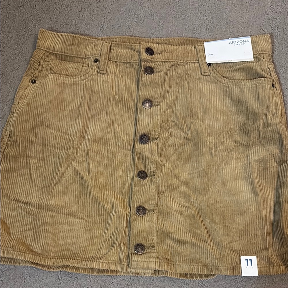 Arizona Jean Company Women's Brown Corduroy Mini Skirt